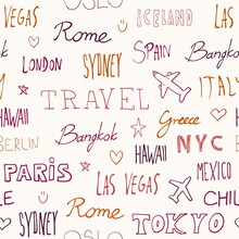 Travel Texture City Names