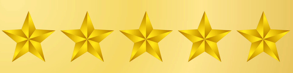 Wall Mural - 3d golden stars on a golden background
