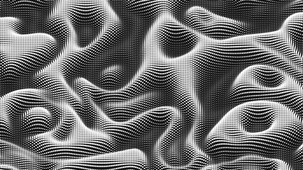 Point wave noise texture. Abstract dot background. Technological cyberspace background.