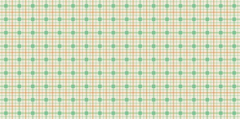 Wall Mural - green and orange colored fabric pattern texture - vector textile background for your design	