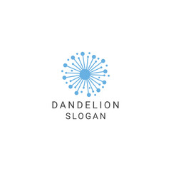 Canvas Print - dandelion logo design icon vector