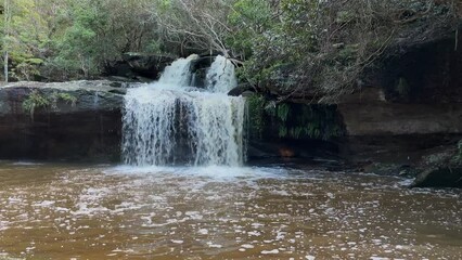 Canvas Print - Irrawong Falls after heavy rain, Sydney, Australia.