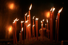 Candles In A Greek Orthodox Church