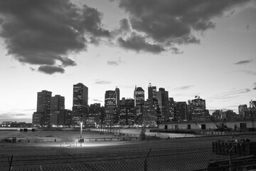 Canvas Print - Night View of Manhattan