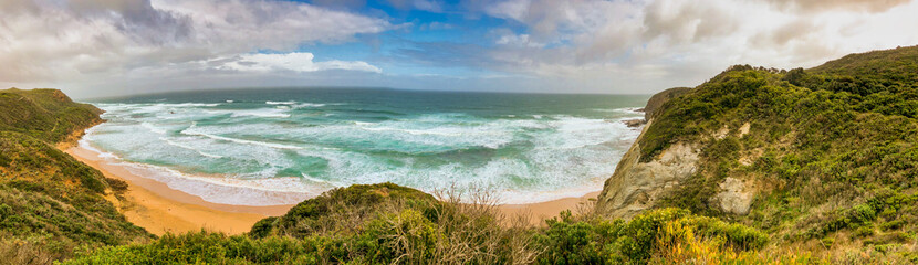 Wall Mural - The Great Ocean Road, panoramic aerial view - Victoria, Australia