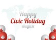 vector graphic of happy civic holiday good for civic holiday celebration. flat design. flyer design.flat illustration.