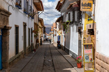 View Of San Blas Town Streets. Cusco, Peru. 
