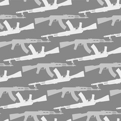 Wall Mural - Russian army  automatic rifle AK camouflage military pattern tactical art design.