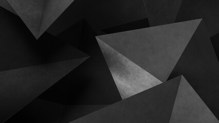 Wall Mural - abstract gray geometric shapes of triangles. concrete background. 3d rendering