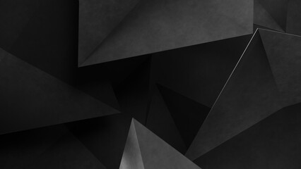 Wall Mural - abstract gray geometric background made of triangles. concrete background. 3d rendering