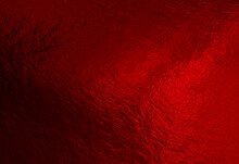 Red Foil Background With Uneven Texture