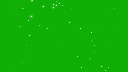Wall Mural - animation of shiny sparkles appearing on a green background