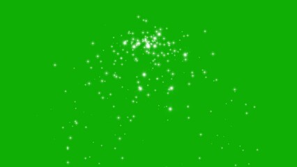Wall Mural - animation of shiny sparkles appearing on a green background