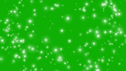 Wall Mural - animation of shiny sparkles appearing on a green background