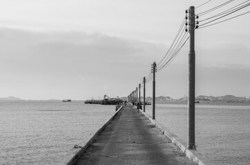 Sticker - A Fishing Pier in Thailan