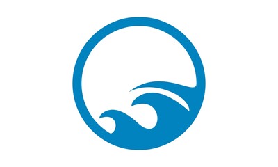 Poster - circle water wave logo