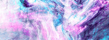 Ice Pink And Blue Pattern. Abstract Paint Background. Light Painting Texture. Fractal Artwork For Creative Graphic Design