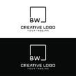 Creative letter bw logo design vektor
