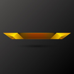 Wall Mural - gaming ui golden lower third banner for live video streaming and game development