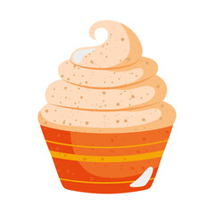 Sticker - cupcake with cream