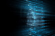 Abstract background with data visualization. technology digital hi tech concept. 3d rendering