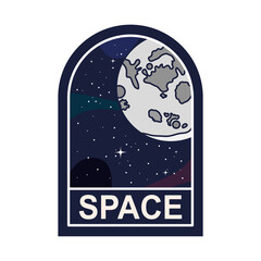 Wall Mural - space emblem illustration