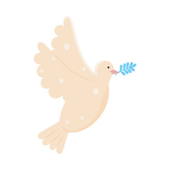 Sticker - dove with olive branch