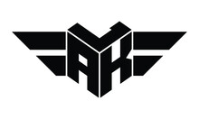 LAK Three Letter Gaming Logo In Polygon Cube Shape Logo Design Vector Template. Wordmark Logo | Emblem Logo | Monogram Logo | Initial Letter Logo | Sports Logo | Minimalist Logo | Typography Logo |
