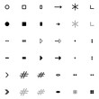 36x Aufzählungszeichen Auflistung Stichpunkte - Typografie - Zeichen Icons Grafiken 