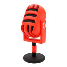 3d Illustration Microphone