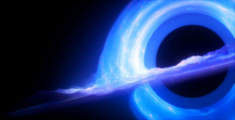 Wall Mural -  3d rendering of black Hole space way hydrogen nebula galaxy white cloud cosmic atmosphere explosion meteorite deep star concept wallpaper