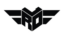 LRO Three Letter Gaming Logo In Polygon Cube Shape Logo Design Vector Template. Wordmark Logo | Emblem Logo | Monogram Logo | Initial Letter Logo | Sports Logo | Minimalist Logo | Typography Logo |