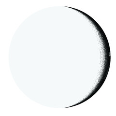 Wall Mural - half circle brush stroke border frame . grunge element for your design . moon logo . letter c . disp