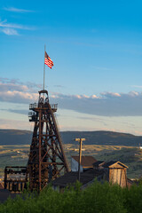 Headframes of Butte, Montana, remnants of mines of the early 1900's