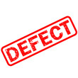 defect stamp sign. defect grunge rubber stamp on white background. flat style.