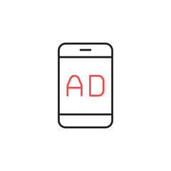 Wall Mural - app marketing icon. mobile advertising. high quality coloured vector illustration..