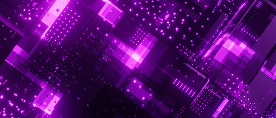 Wall Mural - abstract shine electronics processor or ic circuit pattern surface background wallpaper different co