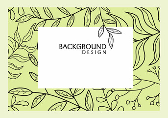 Wall Mural - abstract background banner vector design with hand drawn floral pattern. design for website, poster, cover