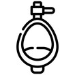URINAL line icon,linear,outline,graphic,illustration