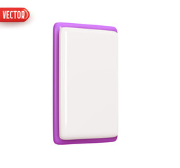 Wall Mural - mobile phone. modern smartphone. notepad drawing gadget. realistic 3d design element in plastic cart