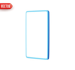 Wall Mural - mobile phone. modern smartphone. realistic 3d design element in plastic cartoon style. icon isolated