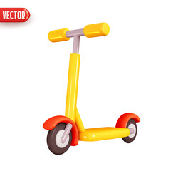 Wall Mural - electric scooter sports modern transport. realistic 3d design element in plastic cartoon style. icon