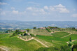 Hügelige Landschaft der Toskana in der Nähe von San Gimignano