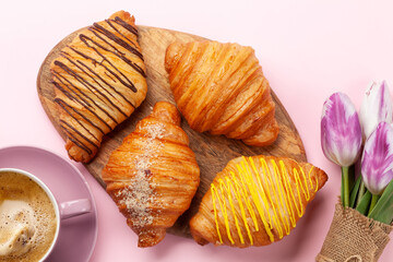 Wall Mural - Various croissants