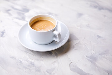 cup of coffee on table