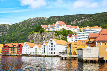 Wall Mural - Wharf Skuteviksbrygge in Bergen, Norway