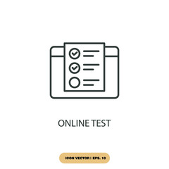 online test icons  symbol vector elements for infographic web