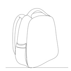 Sticker - one continuous line drawing backpack vector