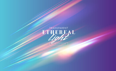 A transparent fantasy fashion light flare effect. Vector illustration