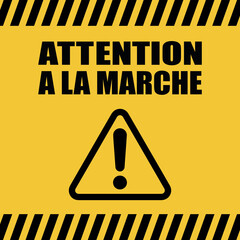 Logo attention à la marche.